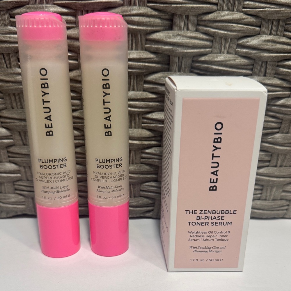 BEAUTYBIO Pink Plumping Booster & Zenbubble Bi-Phase Toner Serum Set